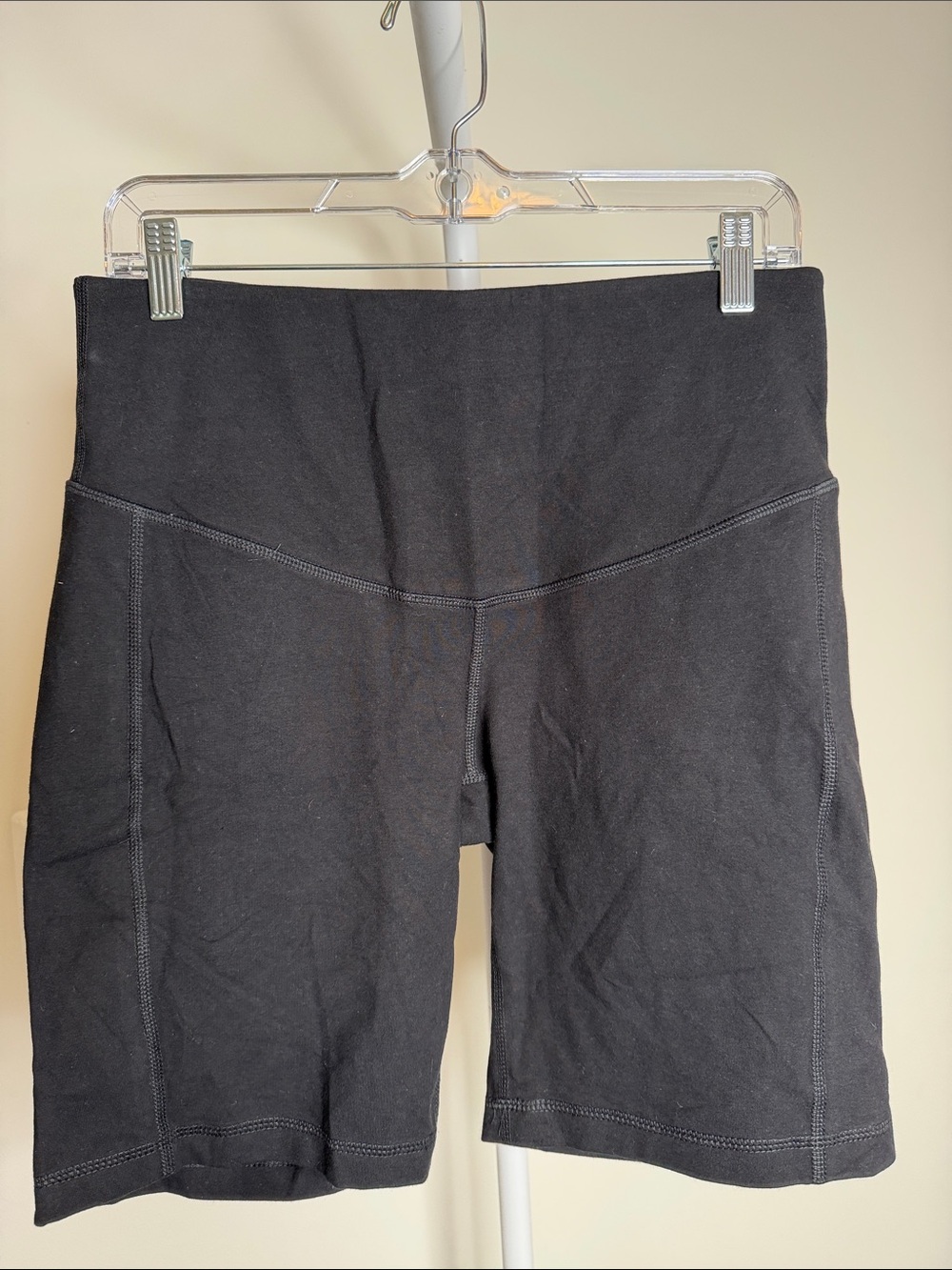 High-Rise Black Women's Bike Shorts